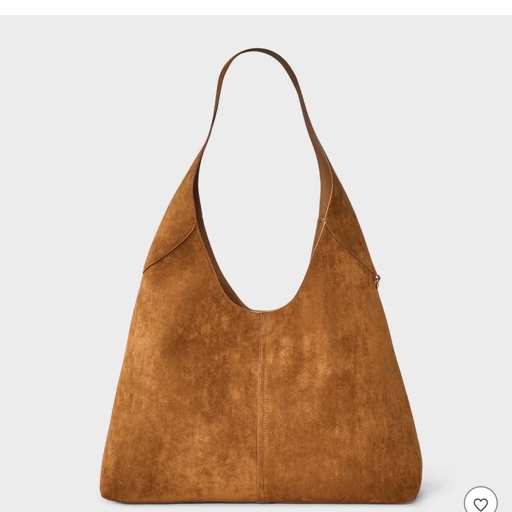 Universal Thread Suede Hobo Shoulder Bag in Caramel Brown